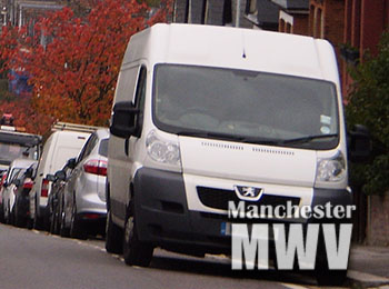 Parked van in Hindley